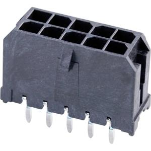 Molex 430451014 Male header, inbouw (standaard) Totaal aantal polen: 10 Rastermaat: 3 mm Inhoud: 1 stuk(s) Tray