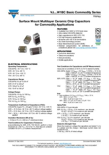 Vishay Keramische condensator SMD 1206 470 pF 50 V 5 % (l x b) 0.126 mm x 0.063 mm 1 stuk(s)