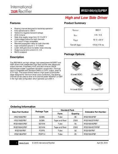 infineontechnologies Infineon Technologies IRS2186SPBF SMD 1St.