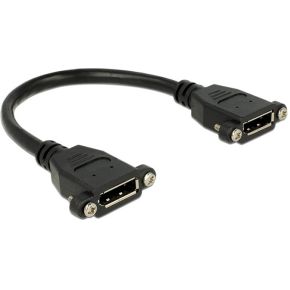 DeLock 0.5m F-F DisplayPort Zwart