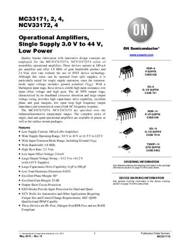 ON Semiconductor MC33174DR2G Lineaire IC - operational amplifier SOIC-14 Tape on Full reel