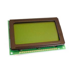 Display Elektronik LC-display Geel-groen 128 x 64 Pixel (b x h x d) 75.00 x 53.00 x 9.6 mm