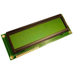 Display Elektronik LC-display Zwart Geel-groen (b x h x d) 122 x 44 x 14.5 mm