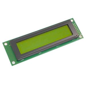 Display Elektronik LC-display Zwart Geel-groen (b x h x d) 116 x 37 x 12 mm