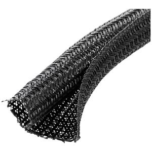 Quadrios 23CA170 Gevlochten slang Zwart Polyester 25 tot 26 mm per meter