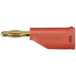 Schützinger Veerkorfstekker Stift-Ø: 4 mm Rood 1 stuk(s)