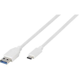Vivanco USB-kabel USB 3.2 Gen1 (USB 3.0 / USB 3.1 Gen1) USB-A stekker, USB-C stekker 1.00 m Wit 37560