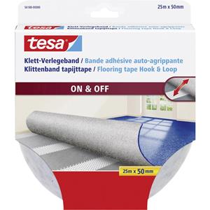 Tesa Klittenband voor tapijt Om vast te plakken (l x b) 25 m x 50 mm Wit 1 stuk(s)