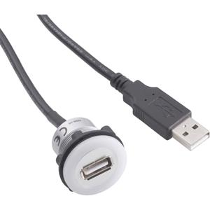 TRU COMPONENTS USB-inbouwbus 2.0 USB-05 USB-bus type A verlicht naar USB-steker type A met 60 cm kabel 1229314  1 stuk(s)