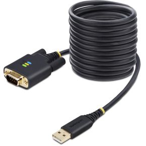 Startech .com 1P10FFC-USB-SERIAL seriële kabel Zwart 3 m USB Type-A DB-9