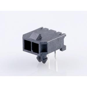 Molex 436500202 Male header, inbouw (standaard) Totaal aantal polen: 2 Rastermaat: 3.00 mm Inhoud: 1 stuk(s) Tray