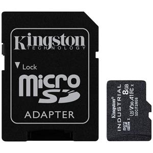 Kingston Industrial microSDHC-kaart 8 GB Class 10 UHS-I Incl. SD-adapter