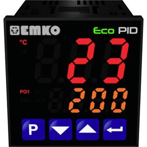 Emko ecoPID.4.5.2R.S.485 Temperatuurregelaar Pt100, J, K, R, S, T, L -199 tot +999 °C Relais 5 A, SSR (l x b x h) 90 x 48 x 48 mm