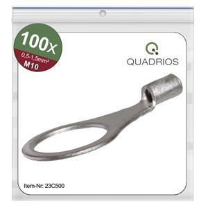 Quadrios 23C500 Ringkabelschoen Dwarsdoorsnede (max.): 1.5 mm² Gat diameter: 10.5 mm Ongeïsoleerd 100 stuk(s)