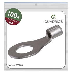 Quadrios 23C503 Ringkabelschoen Dwarsdoorsnede (max.): 2.5 mm² Gat diameter: 6.5 mm Ongeïsoleerd 100 stuk(s)