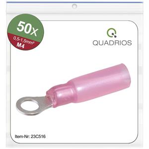 Quadrios 23C516 Ringkabelschuh Querschnitt (max.)=1.5mm² Loch-Ø=4.3mm Teilisoliert 50St.