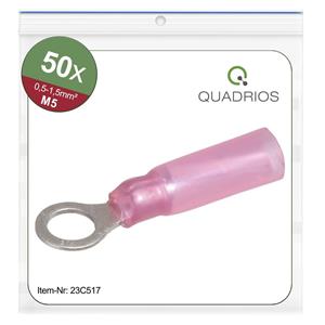 Quadrios 23C517 Ringkabelschoen Dwarsdoorsnede (max.): 1.5 mm² Gat diameter: 5.3 mm Deels geïsoleerd 50 stuk(s)
