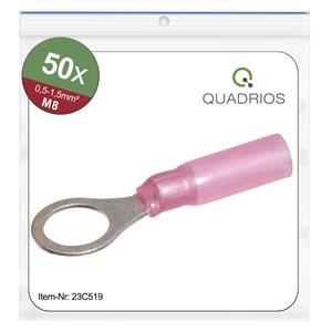 Quadrios 23C519 Ringkabelschoen Dwarsdoorsnede (max.): 1.5 mm² Gat diameter: 8.5 mm Deels geïsoleerd 50 stuk(s)