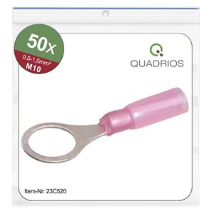 Quadrios 23C520 Ringkabelschoen Dwarsdoorsnede (max.): 1.5 mm² Gat diameter: 10.5 mm Deels geïsoleerd 50 stuk(s)