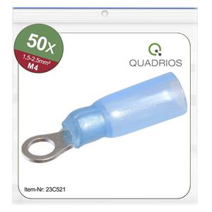 Quadrios 23C521 Ringkabelschoen Dwarsdoorsnede (max.): 2.5 mm² Gat diameter: 4.3 mm Deels geïsoleerd 50 stuk(s)