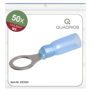 Quadrios 23C524 Ringkabelschoen Dwarsdoorsnede (max.): 2.5 mm² Gat diameter: 8.5 mm Deels geïsoleerd 50 stuk(s)