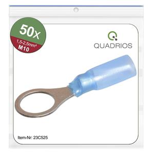 Quadrios 23C525 Ringkabelschoen Dwarsdoorsnede (max.): 2.5 mm² Gat diameter: 10.5 mm Deels geïsoleerd 50 stuk(s)