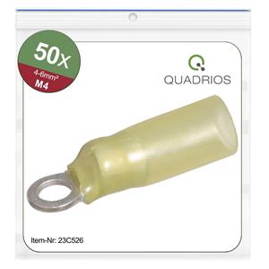 Quadrios 23C526 Ringkabelschuh Querschnitt (max.)=6mm² Loch-Ø=4.3mm Teilisoliert 50St.