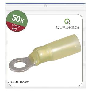 Quadrios 23C527 Ringkabelschoen Dwarsdoorsnede (max.): 6 mm² Gat diameter: 5.3 mm Deels geïsoleerd 50 stuk(s)