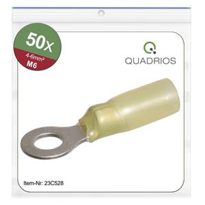 Quadrios 23C528 Ringkabelschoen Dwarsdoorsnede (max.): 6 mm² Gat diameter: 6.5 mm Deels geïsoleerd 50 stuk(s)