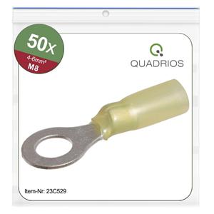 Quadrios 23C529 Ringkabelschuh Querschnitt (max.)=6mm² Loch-Ø=8.5mm Teilisoliert 50St.