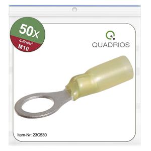 Quadrios 23C530 Ringkabelschuh Querschnitt (max.)=6mm² Loch-Ø=10.5mm Teilisoliert 50St.