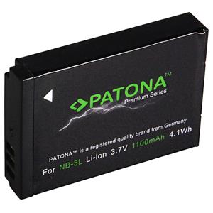 Patona Akku für Canon NB-5L Kamera-Akku Ersatzakku Kameraakku 1100 mAh (3,7 V, 1 St), PowerShot SX200 SX210 SX220 SX230 1100mAh NB5L