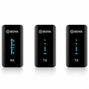 BOYA Wireless Microphone 2.4 Ghz 2 Transmitter 1 Receiver