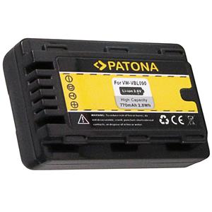 Patona Akku für Panasonic HDC-SDX Kamera-Akku Ersatzakku 770 mAh (3,6 V, 1 St), SDR-S50 S50A S50K S50N T50 T50S VW-VBL090E-K VBL090