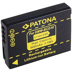 Patona Akku für Panasonic DMW-BCG10 Kamera-Akku Ersatzakku 860 mAh (3,6 V, 1 St), DMW-BCG10E Lumix TZ18 TZ22 TZ25 TZ31 ZX1 ZX3 DMC-TZ6