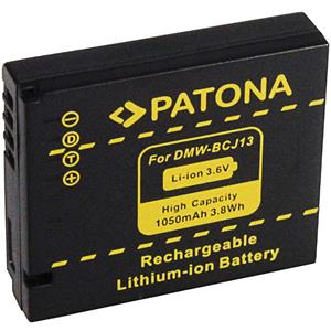 Patona Akku für Panasonic BCJ13 Kamera-Akku Ersatzakku 1050 mAh (3,6 V, 1 St), DMW-BCJ13 BCJ13E BCJ13E LX-5 LX5 *INFO-CHIP* LX5K LX5W