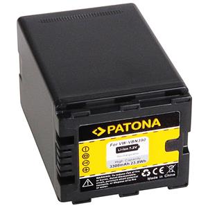 Patona Akku für Panasonic VW-VBN390 Kamera-Akku Ersatzakku 3300 mAh (7,2 V, 1 St), VW-VBN260 VW-VBN130 HDC-SD800 SD900 SD909 TM900 HS900