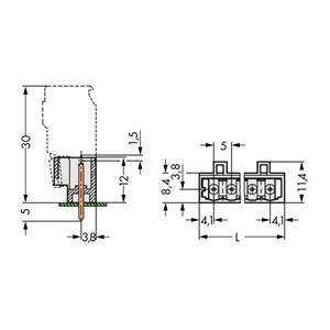 WAGO 721-163/001-040 Male header (standaard) 2060 Totaal aantal polen: 3 Rastermaat: 5 mm 200 stuk(s)