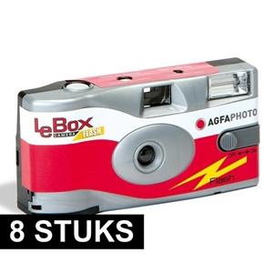 Merkloos 8x Agfa LeBox wegwerp cameras -