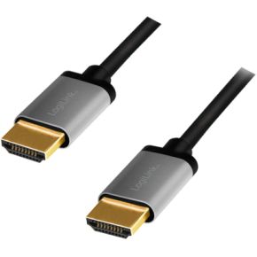 Logilink CHA0101 HDMI kabel 2 m HDMI Type A (Standaard) Zwart, Grijs
