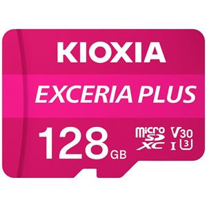 Kioxia EXCERIA PLUS microSDXC-Karte 128GB A1 Application Performance Class, UHS-I, v30 Video Speed C
