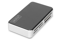 DIGITUS USB 2.0 Kartenlesegerät , All-in-one, , silber/schwarz