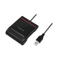 LogiLink CR0047  - Indoor - Black - USB 2.0 - Mac OS X 10.15 Catalina,Mac OS X 10.15.3 Catalina - 65 mm - 85 mm