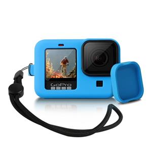 Send Cool Silicon Beschermhoes voor GoPro Hero 9 8 Zwarte Mouw Behuizing Case Frame met Lanyard Accessoire Voor Go pro 9 8 Case