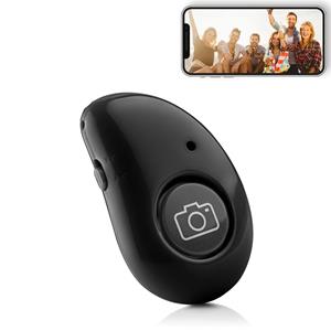 MOJOGEAR Bluetooth remote shutter afstandsbediening voor smartphone camera - verschillende kleuren - Zwart