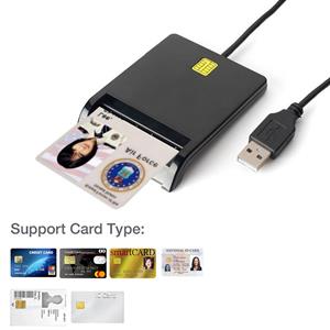 CLOUD Phone Acc Snelle USB 2.0-kaartlezer voor CAC ID ATM IC-bankkaart SIM-kaartconnectoradapter