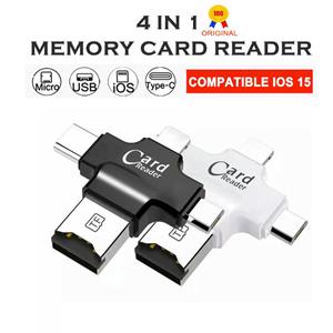 Shenzhen Liguang Trading Co., Ltd. 4 in 1 kaartlezer Type C Micro USB-adapter Micro SD-kaartlezer Kaart voor iPhone / iPad Smart OTG