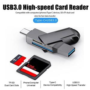 Happy family 2 IN 1 Kaartlezer USB 3.0 Naar SD TF Card Geheugenkaartlezer Hoge Snelheid Smart Cardreader Adapter voor PC Laptop Accessoires
