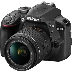 Nikon Reflex  D3400 - Zwart + Lens  18-55mm f/3.5-5.6
