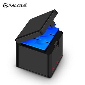 PALO GoPro Hero 10 accessoires 3 manieren LED licht snelle batterijlader voor Go Pro 9 10 zwarte actiecamera